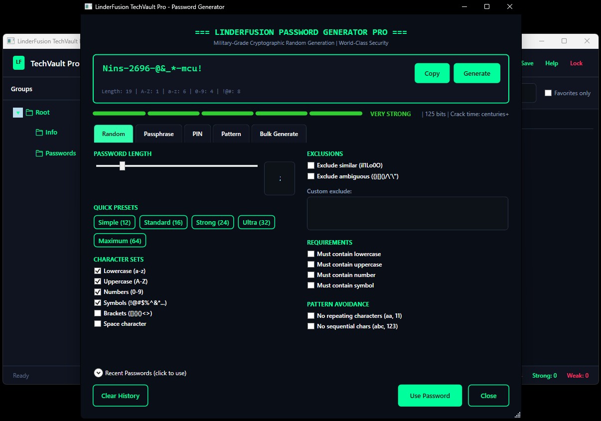 TechVault Pro Password Generator